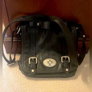 Fossil leather satchel/crossbody